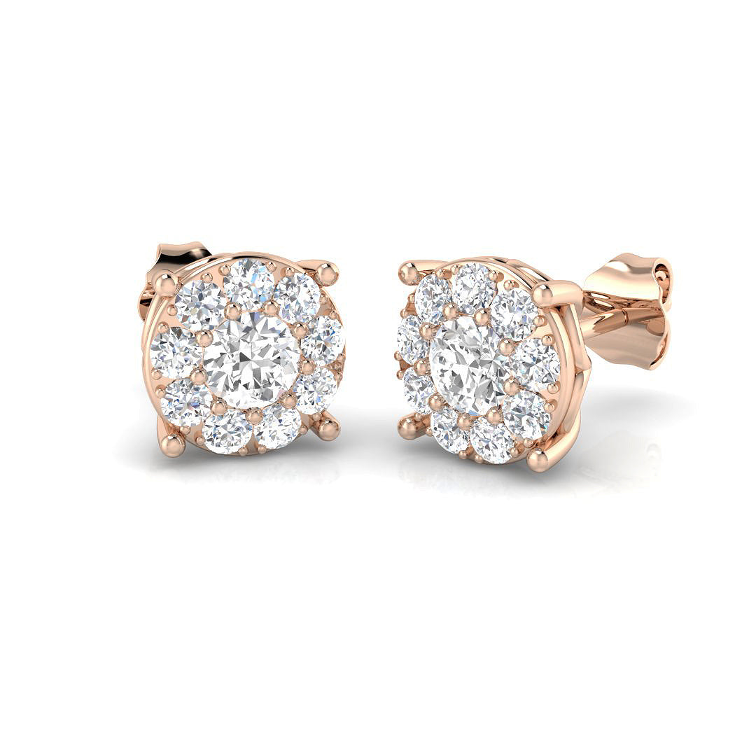 Round Diamond Earrings