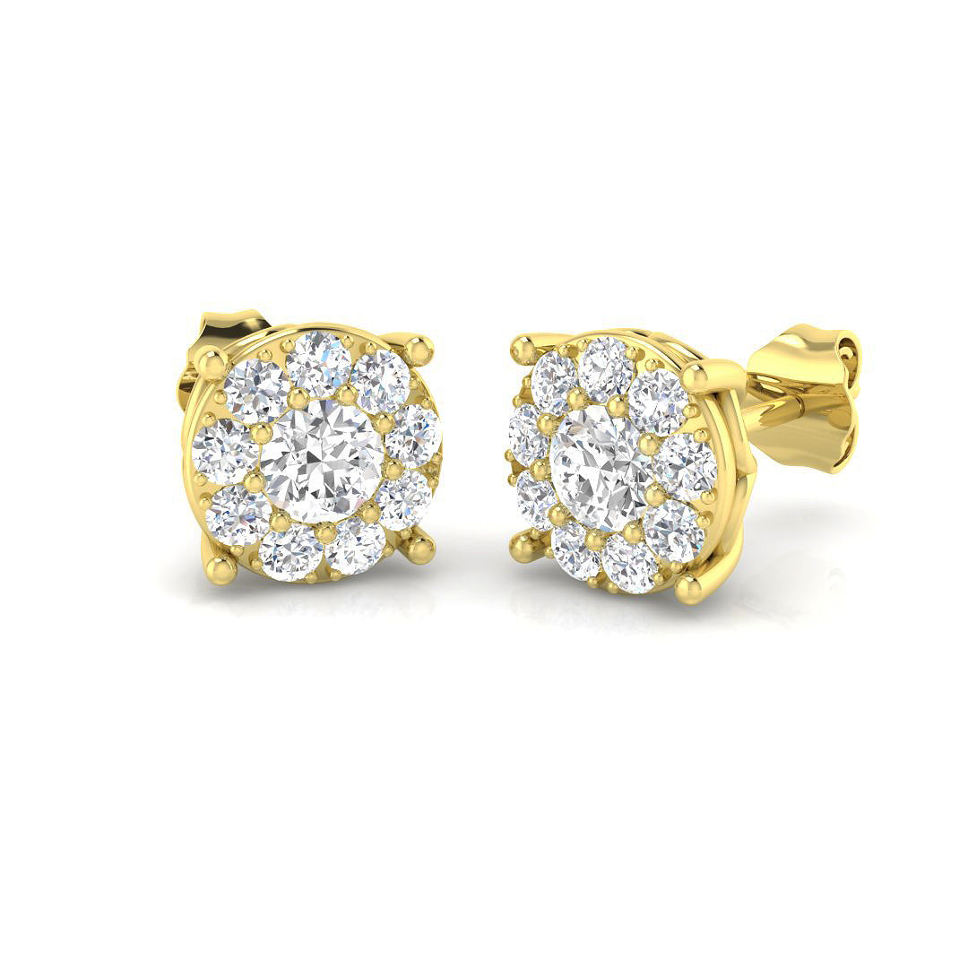 Round Diamond Earrings