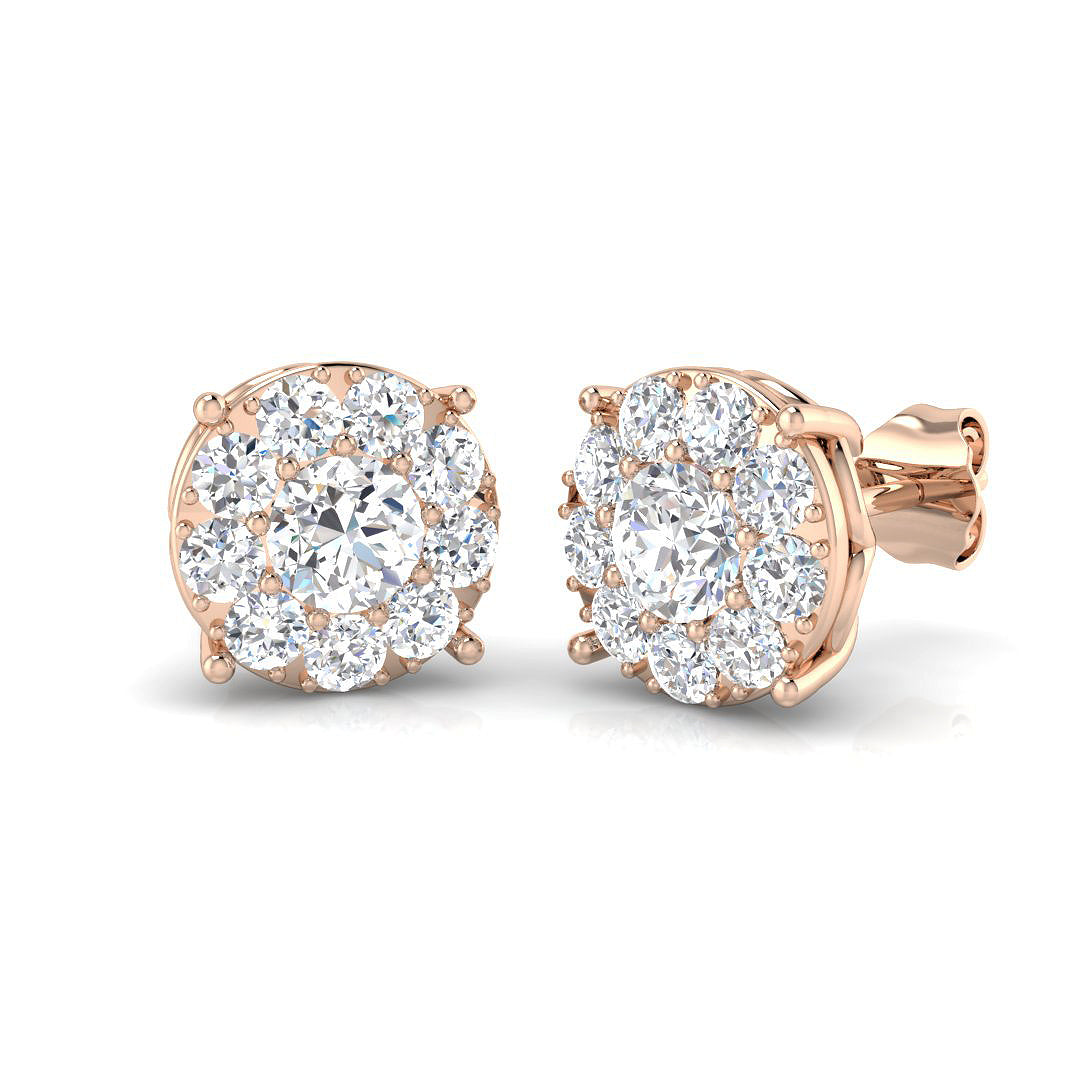 Round Diamond Earrings