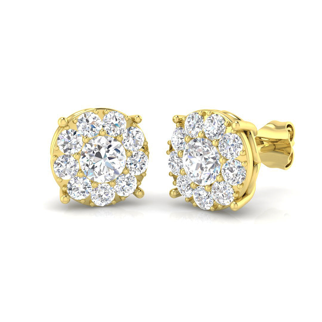 Round Diamond Earrings