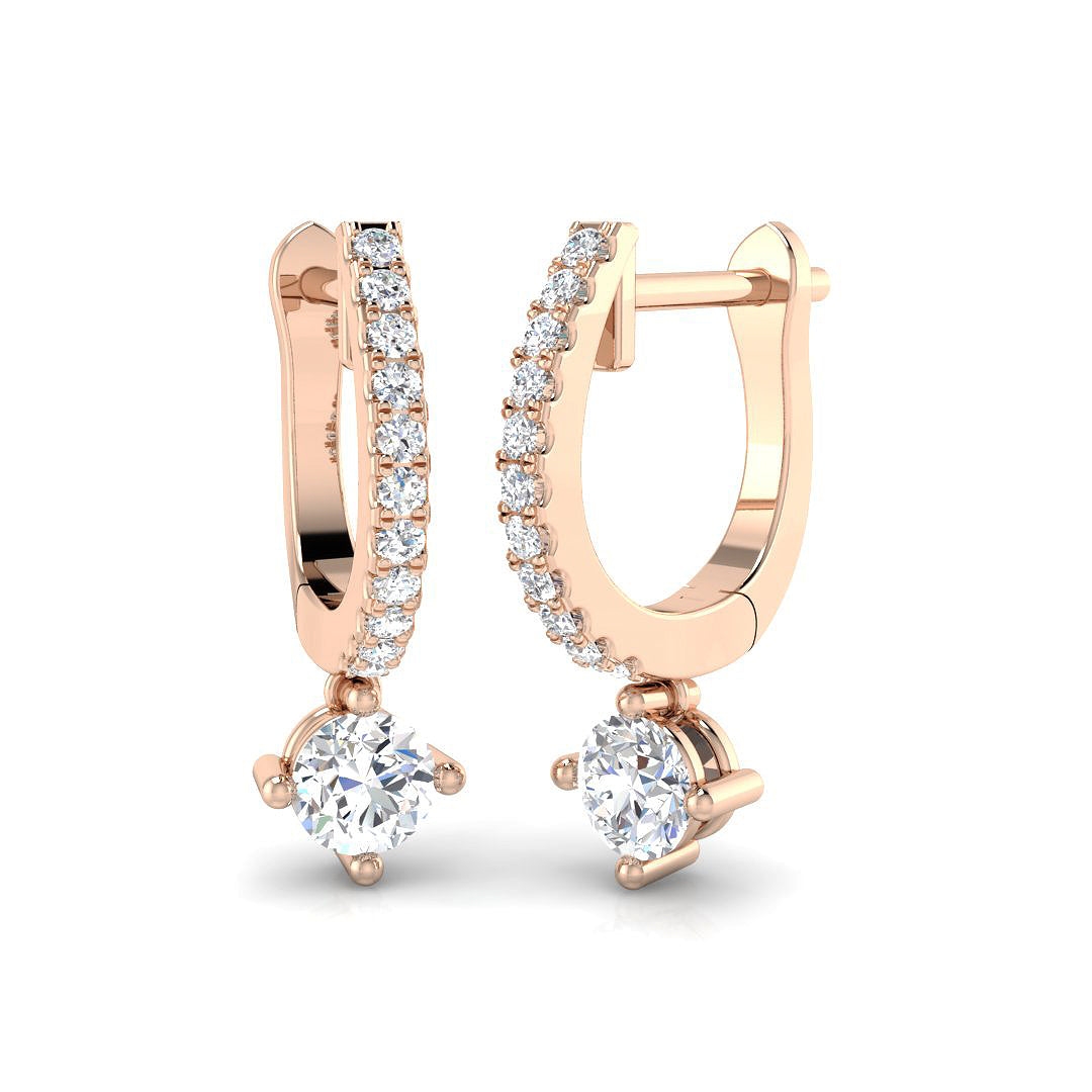 Round Diamond Earrings