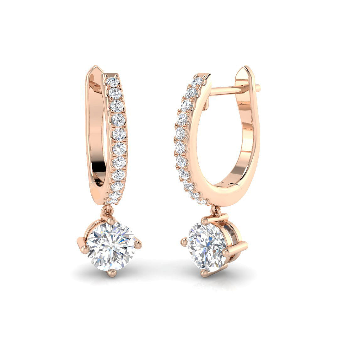 Round Diamond Earrings