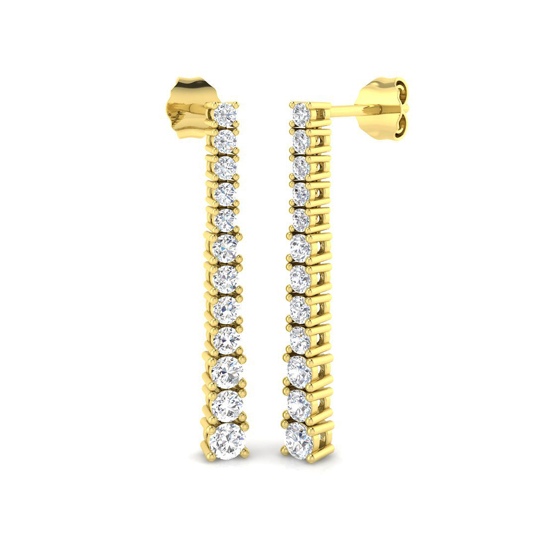 Round Diamond Earrings