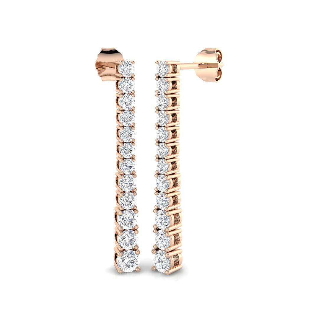 Round Diamond Earrings