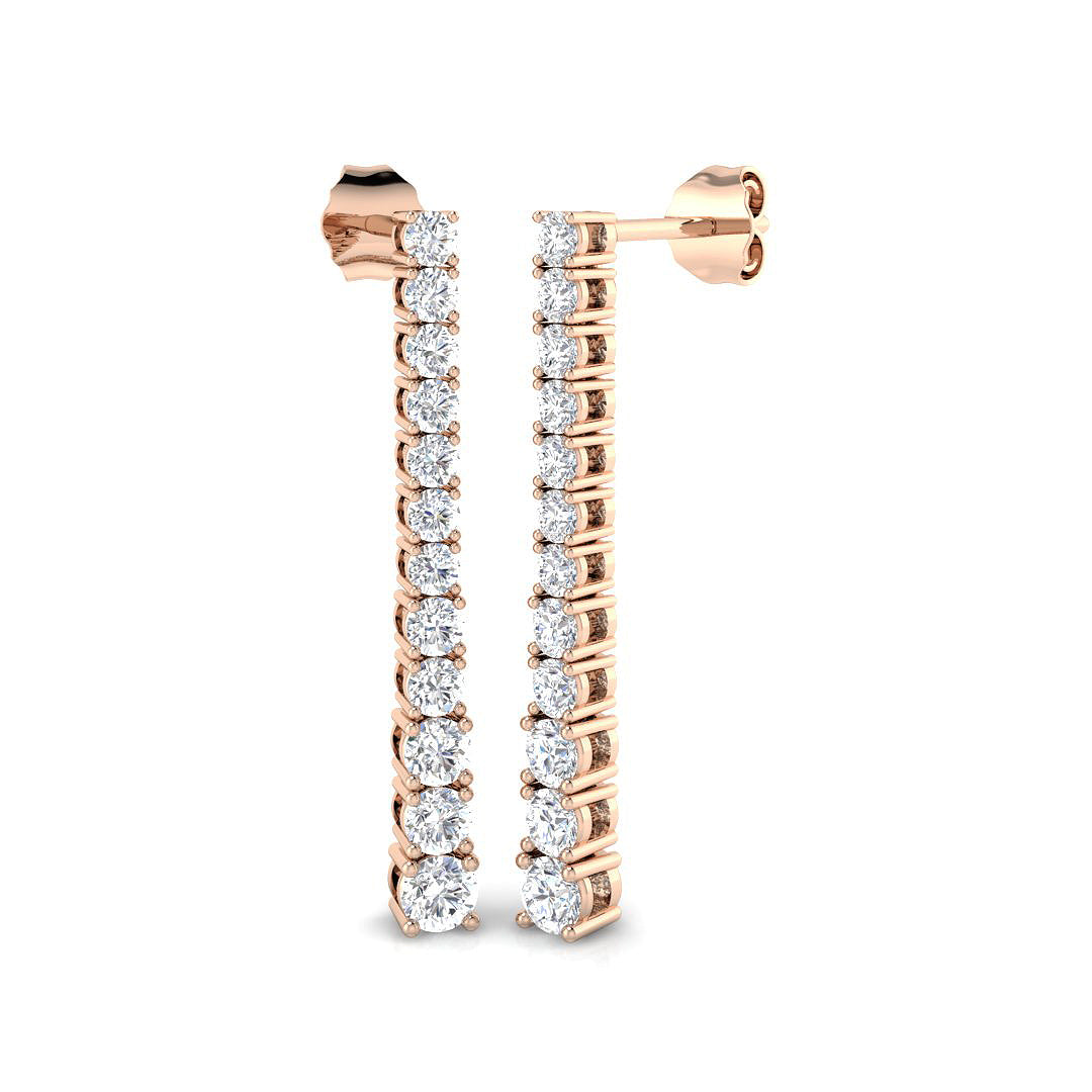 Round Diamond Earrings