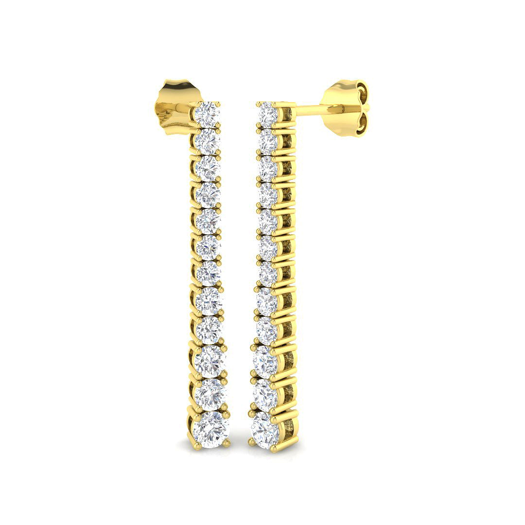 Round Diamond Earrings