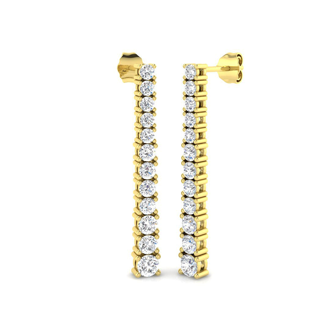 Round Diamond Earrings