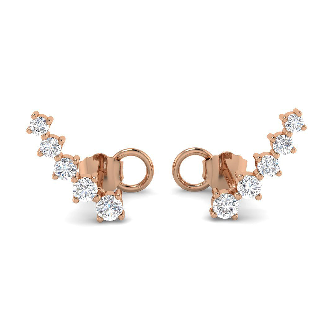 Round Diamond Earrings