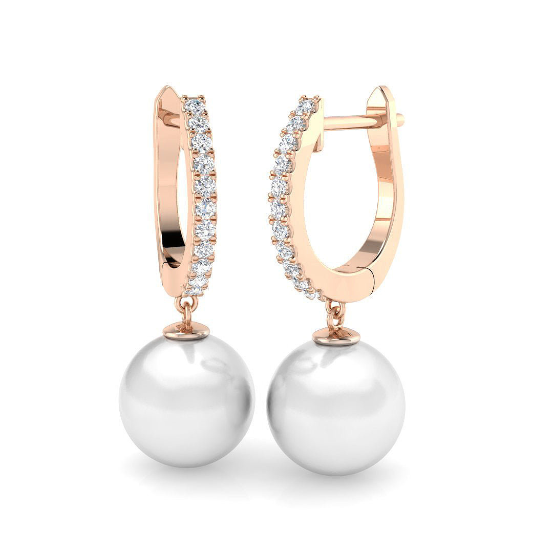 Round Pearl Earrings