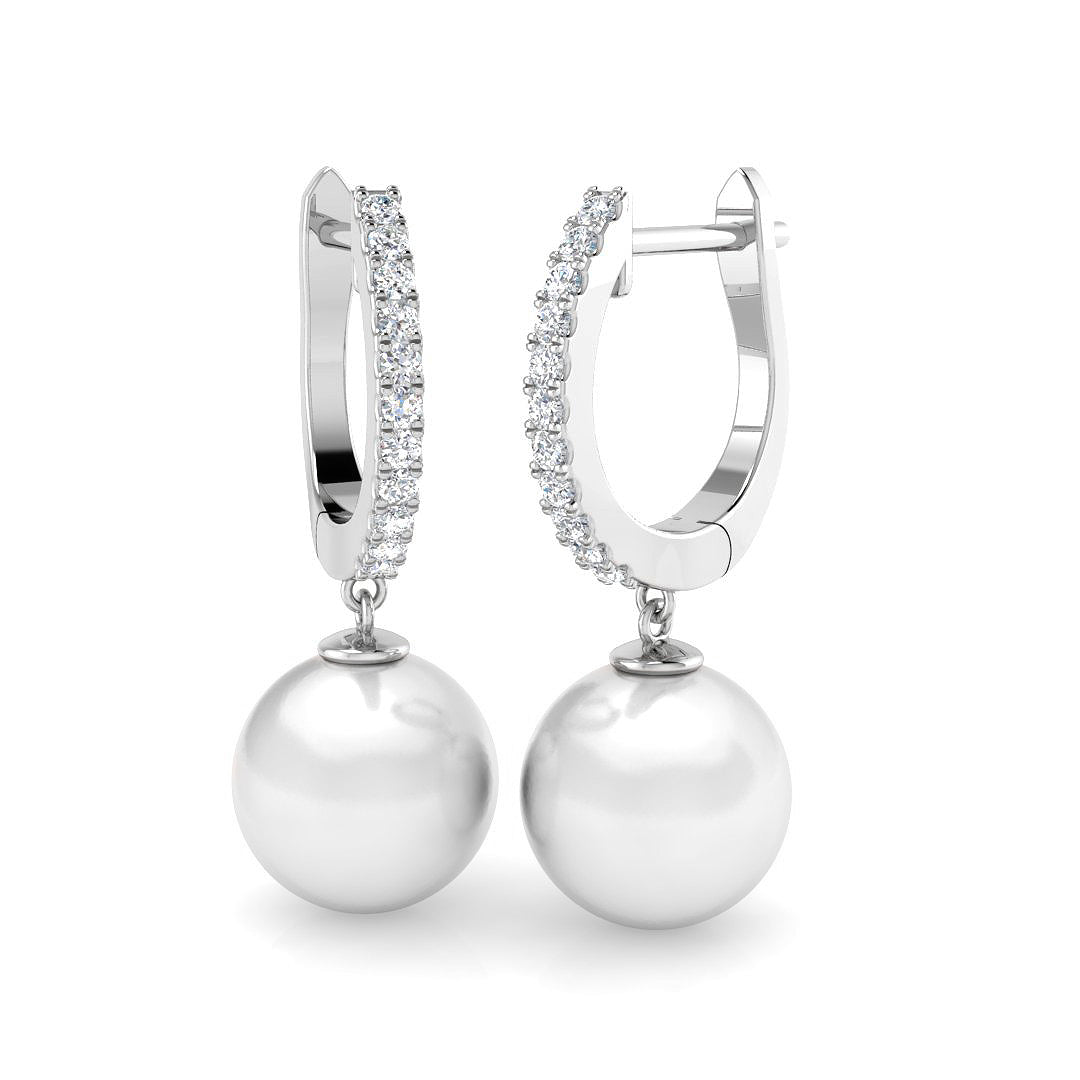 Round Pearl Earrings