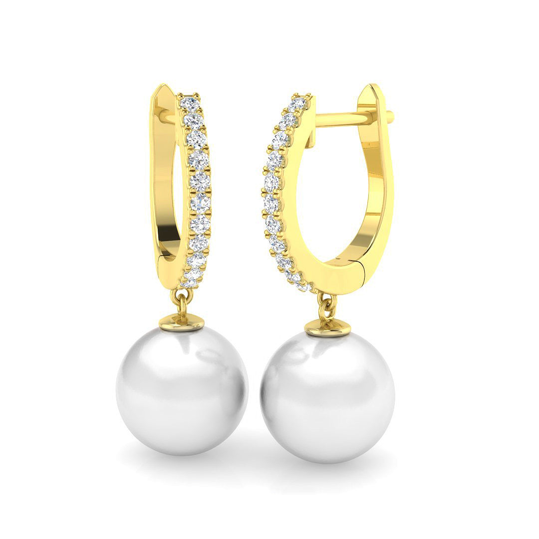 Round Pearl Earrings