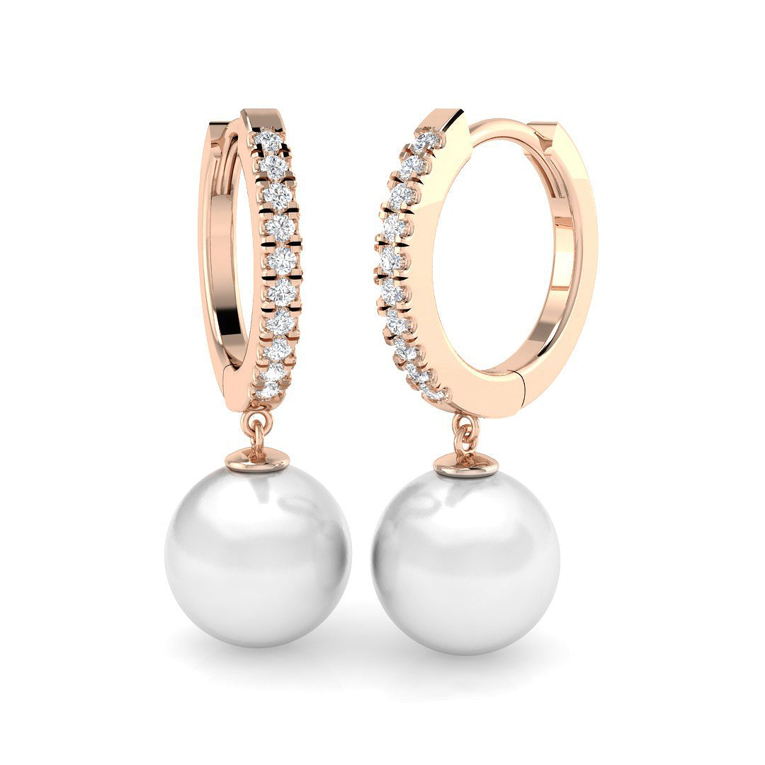 Round Pearl Earrings