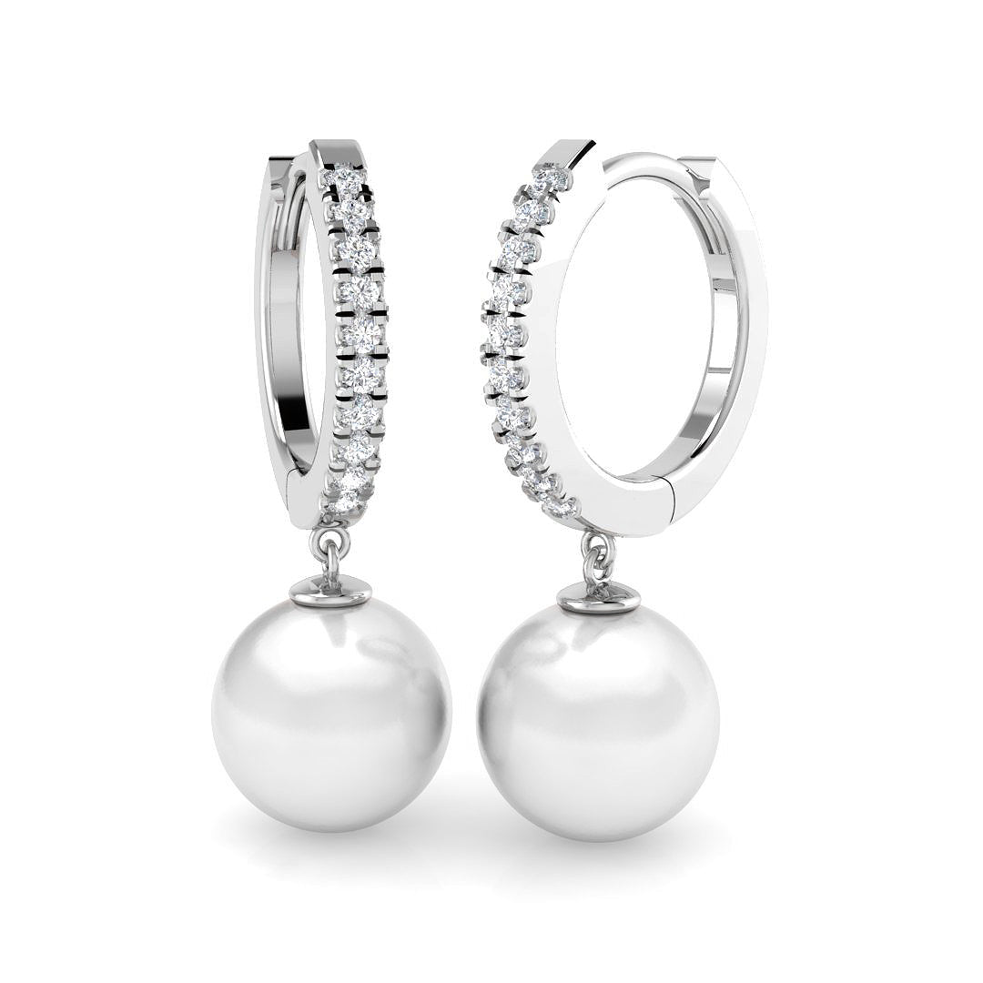 Round Pearl Earrings