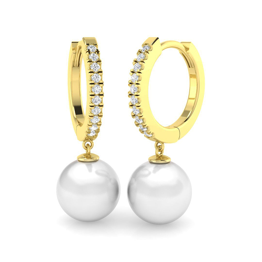 Round Pearl Earrings