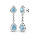 Pear Aquamarine Earrings