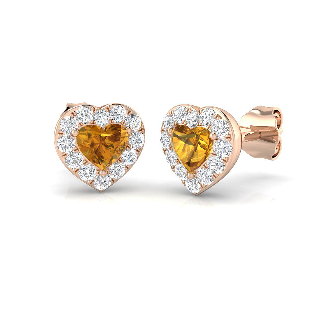 Heart Multi Sapphire Earrings