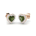 Heart Multi Sapphire Earrings