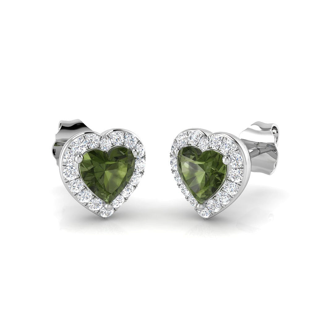 Heart Multi Sapphire Earrings