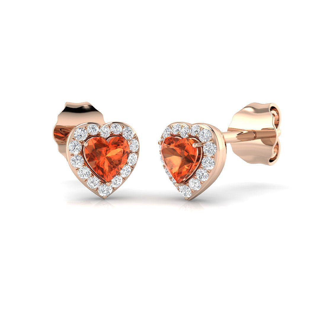 Heart Multi Sapphire Earrings