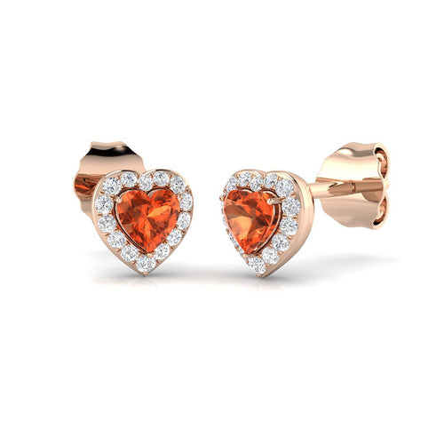 Heart Multi Sapphire Earrings