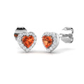 Heart Multi Sapphire Earrings