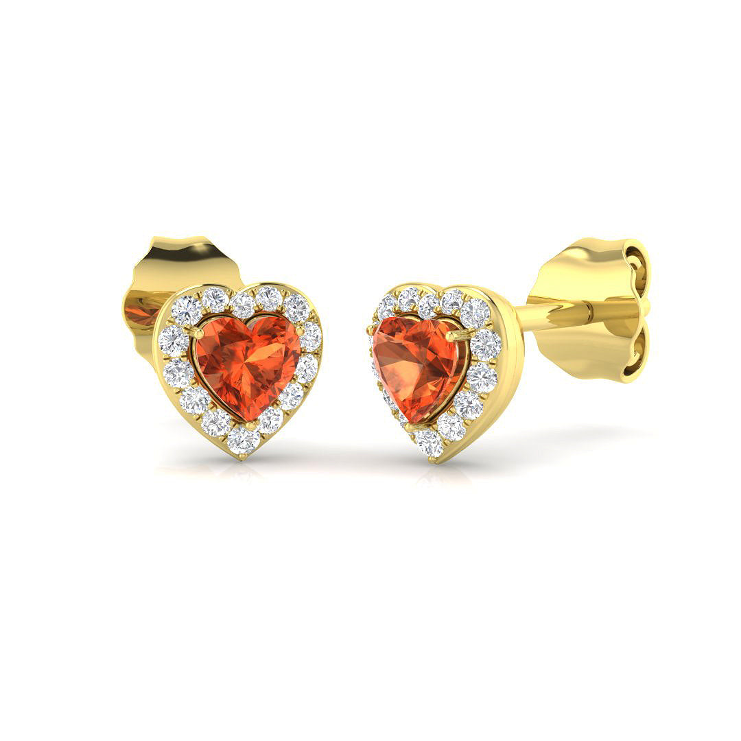 Heart Multi Sapphire Earrings