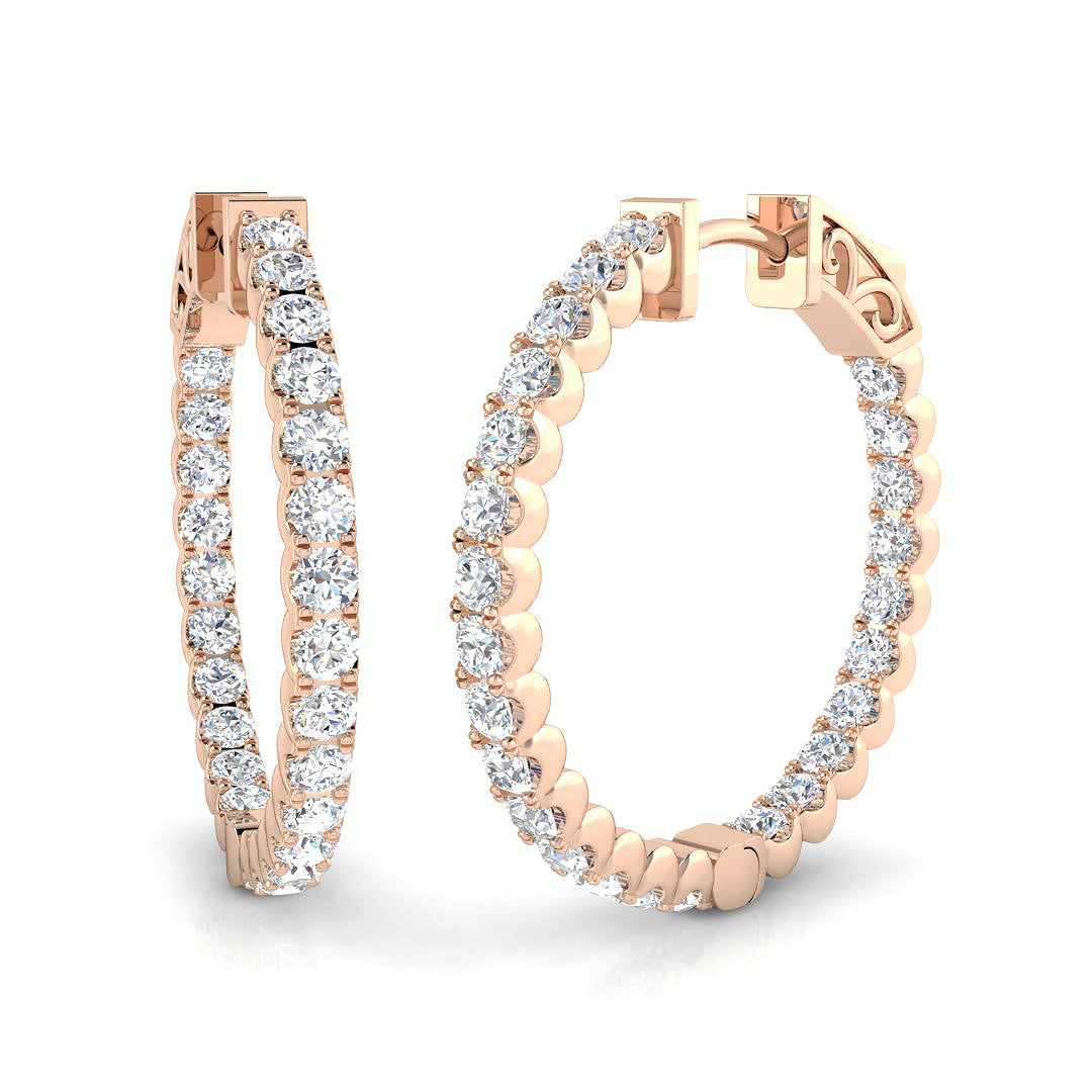 Round Diamond Earrings