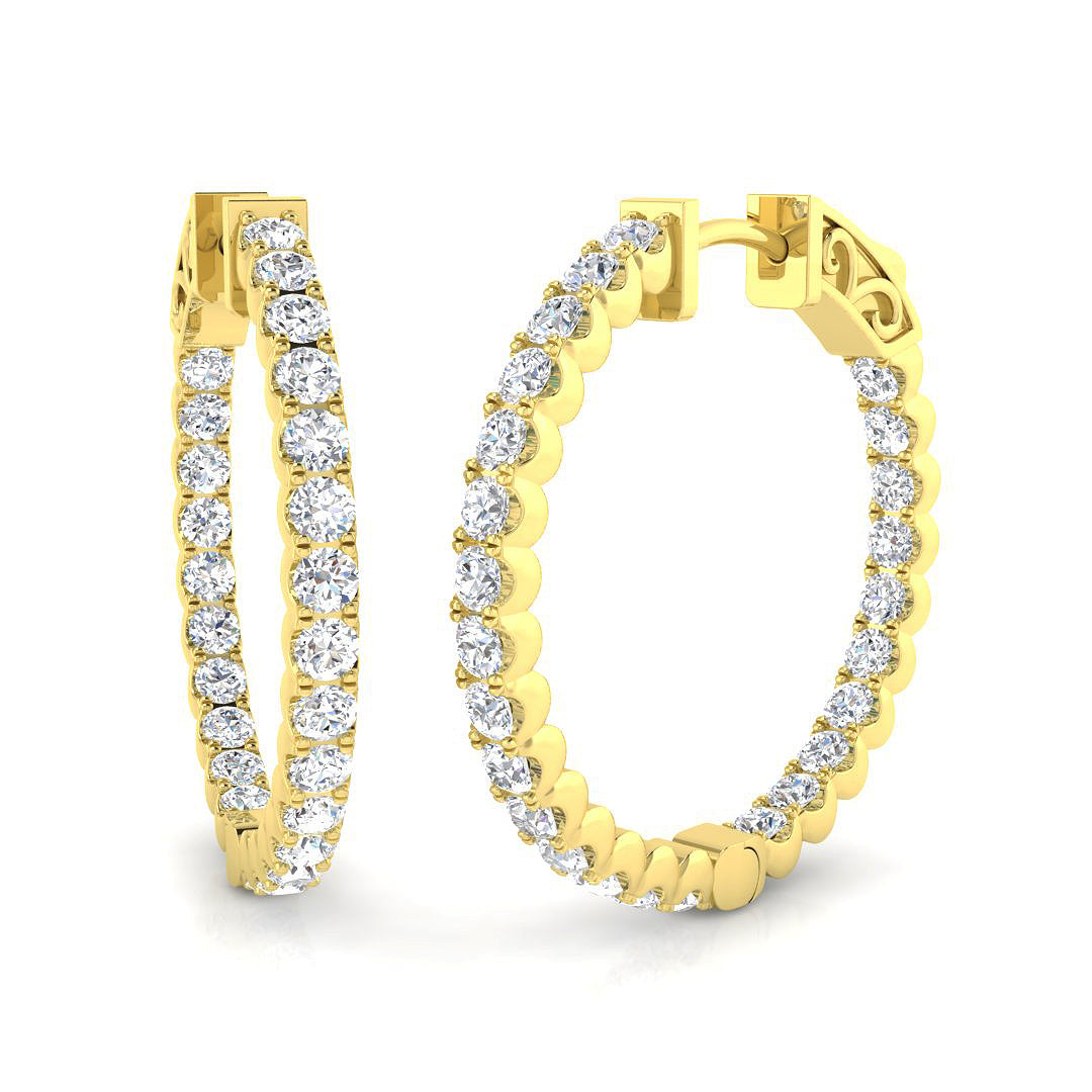 Round Diamond Earrings