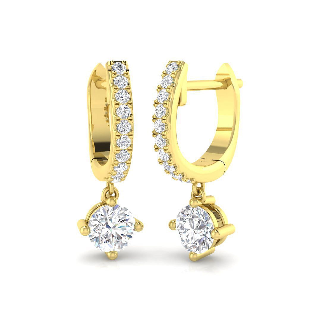 Round Diamond Earrings