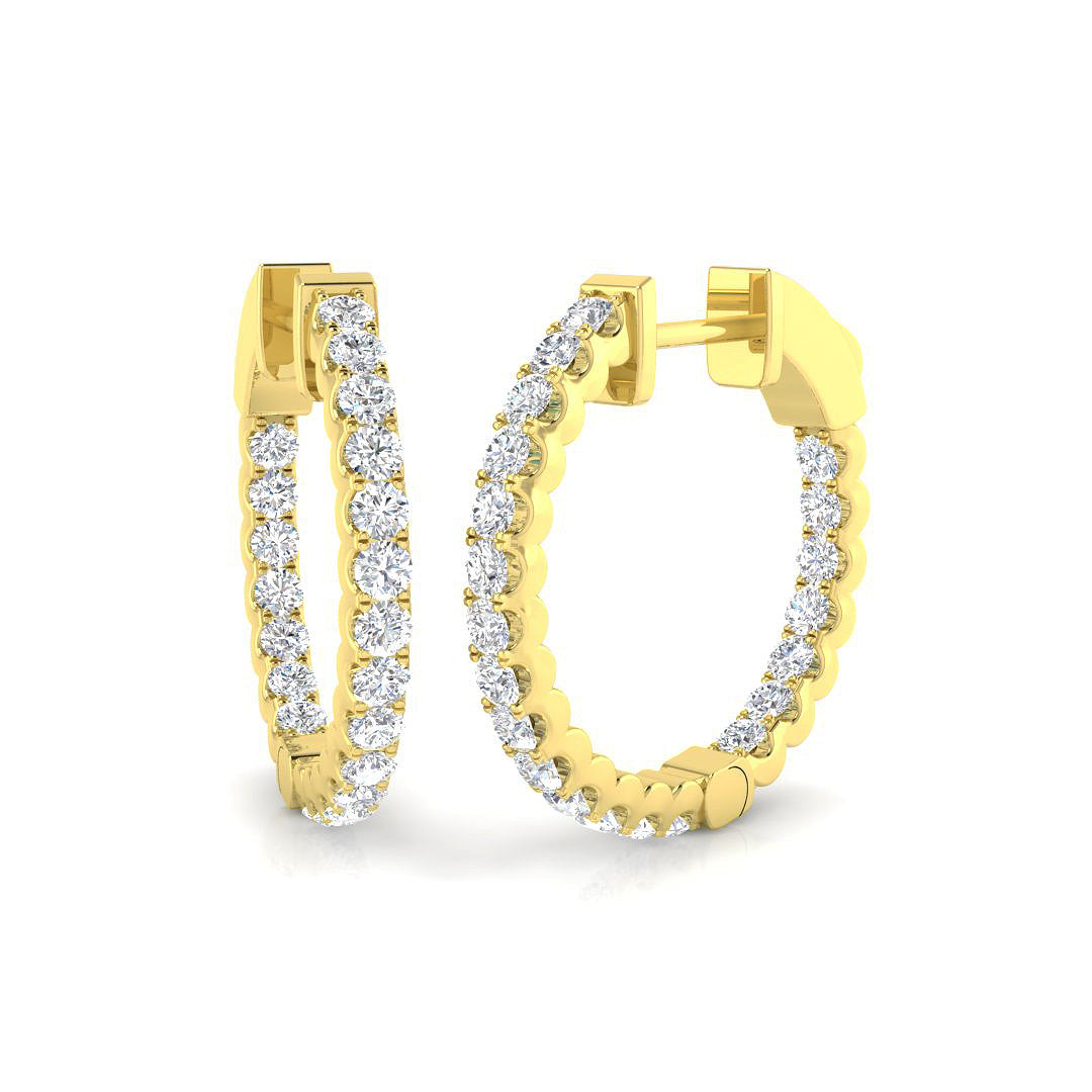 Round Diamond Earrings