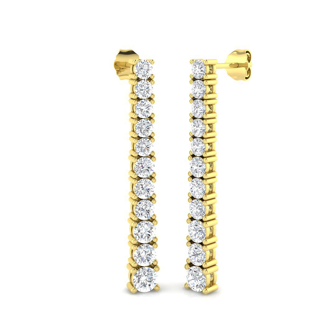 Round Diamond Earrings