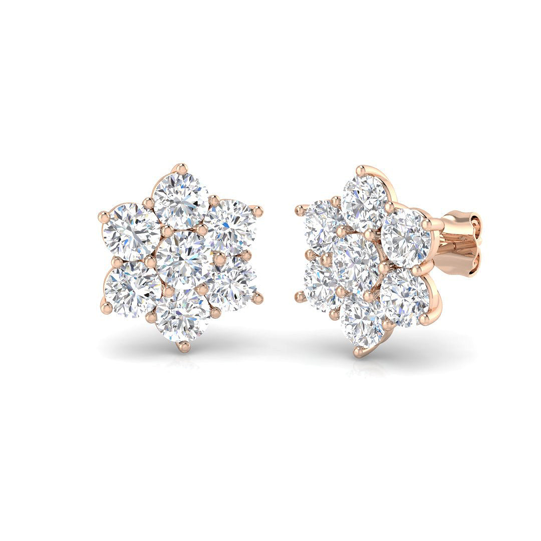 Round Diamond Earrings