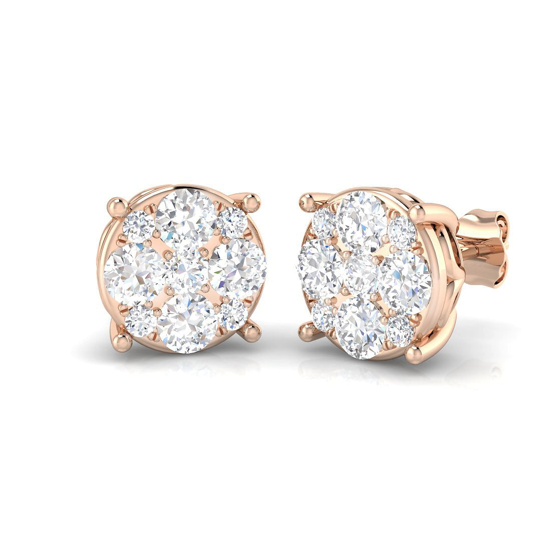 Round Diamond Earrings