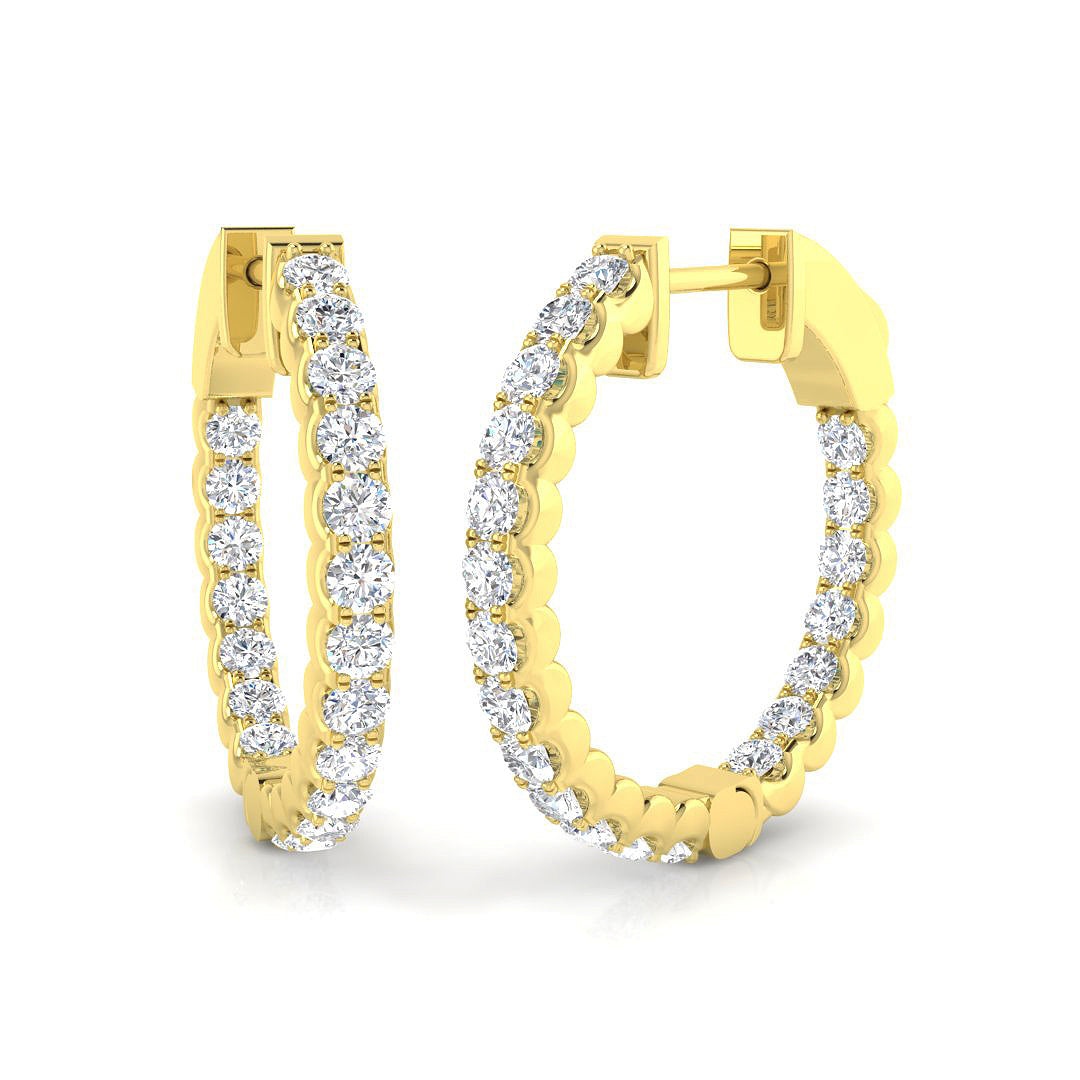 Round Diamond Earrings