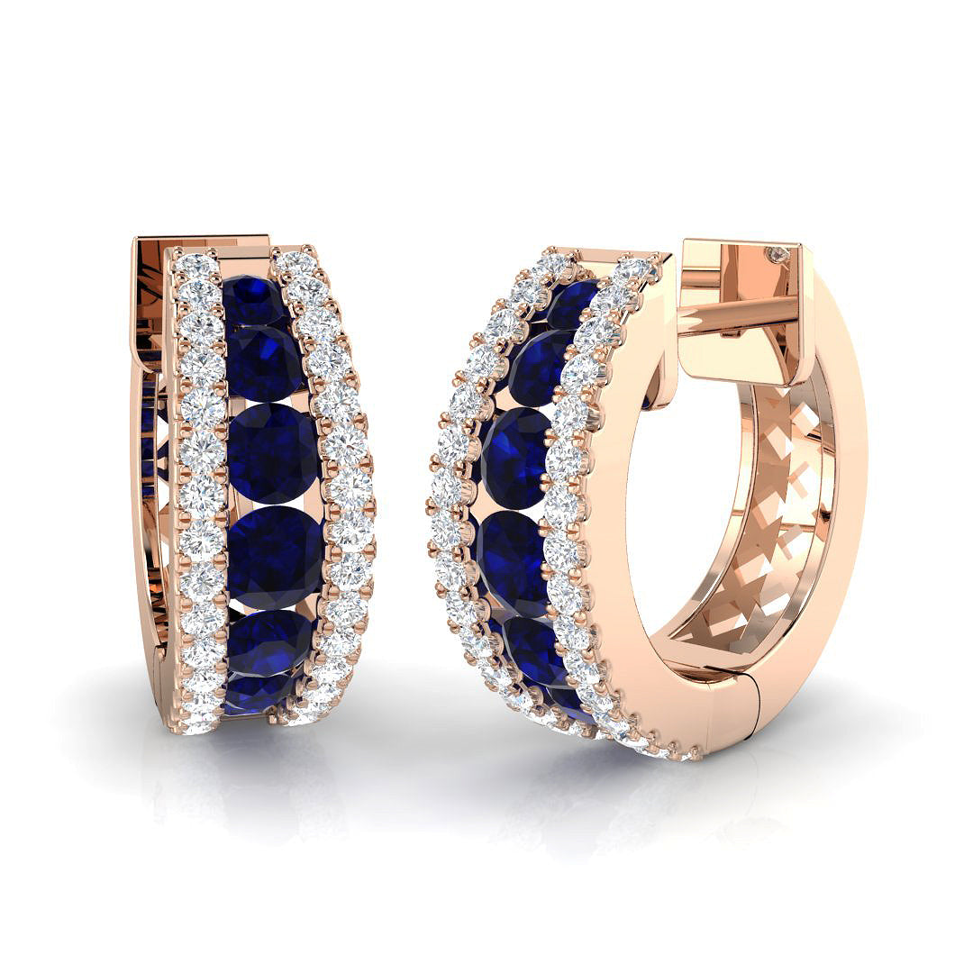 Round Gemstone Earrings