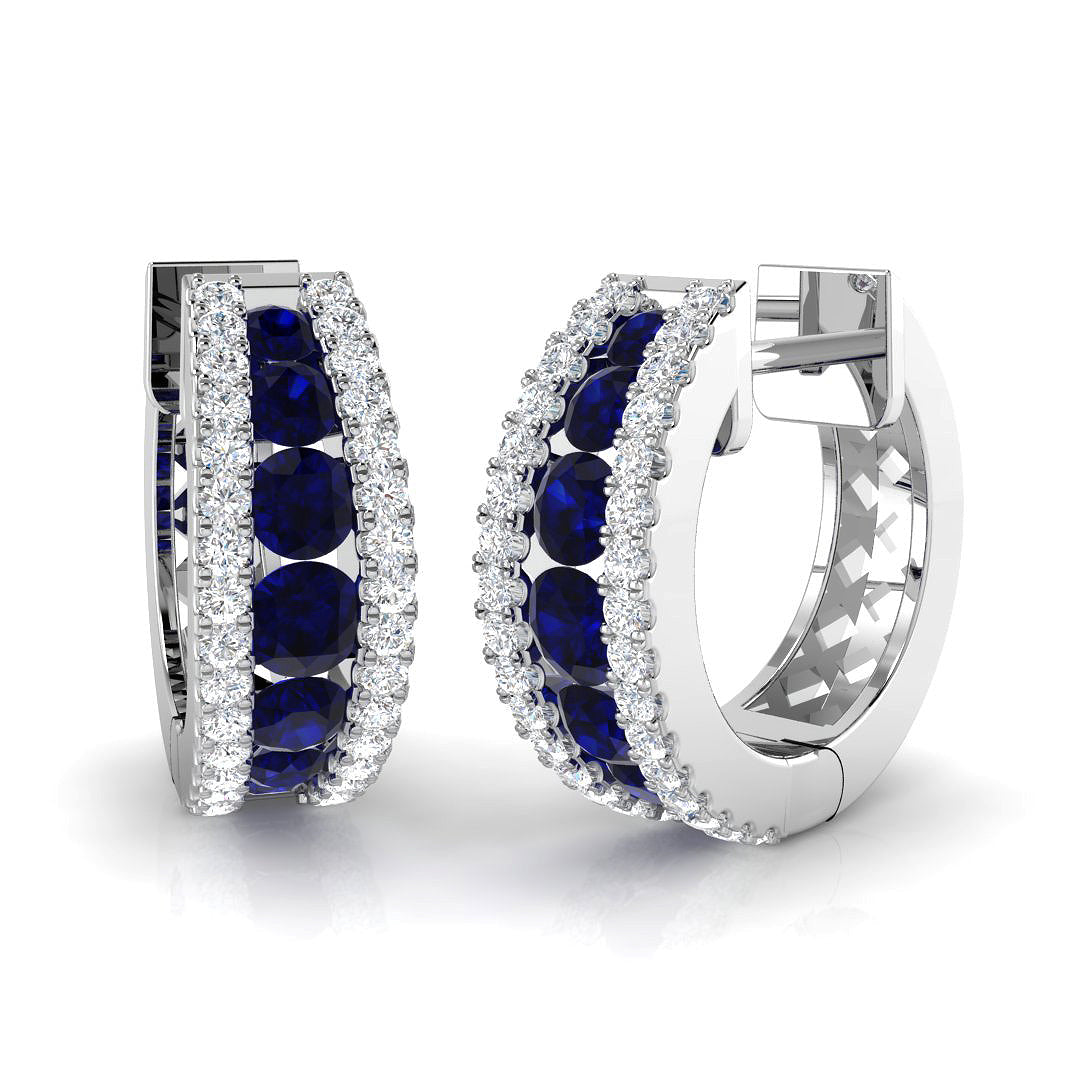 Round Gemstone Earrings