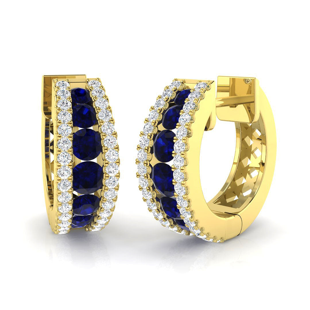 Round Gemstone Earrings
