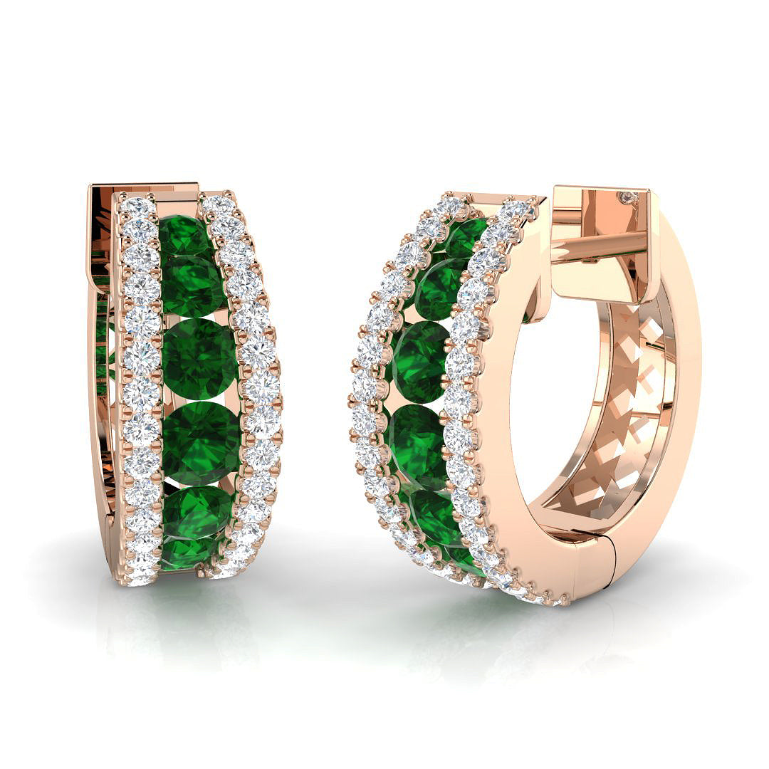 Round Gemstone Earrings