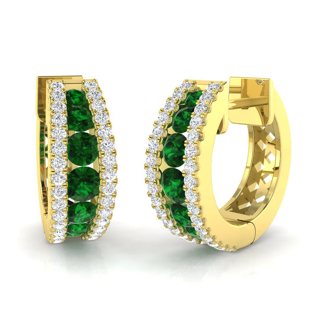 Round Gemstone Earrings