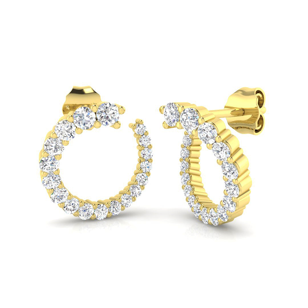Round Diamond Earrings