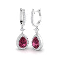 Pear Pink Tourmaline Earrings