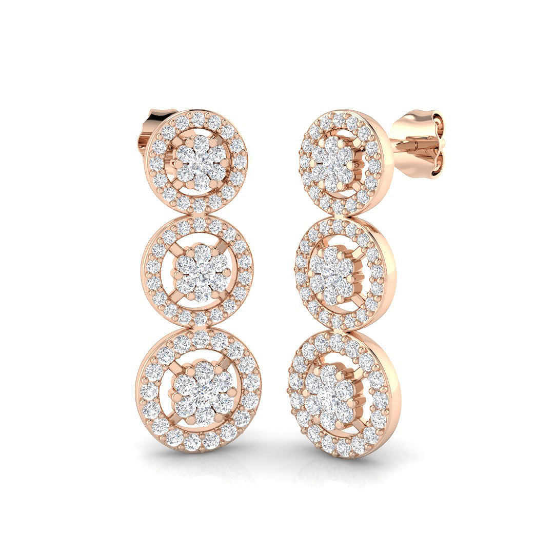 Round Diamond Earrings