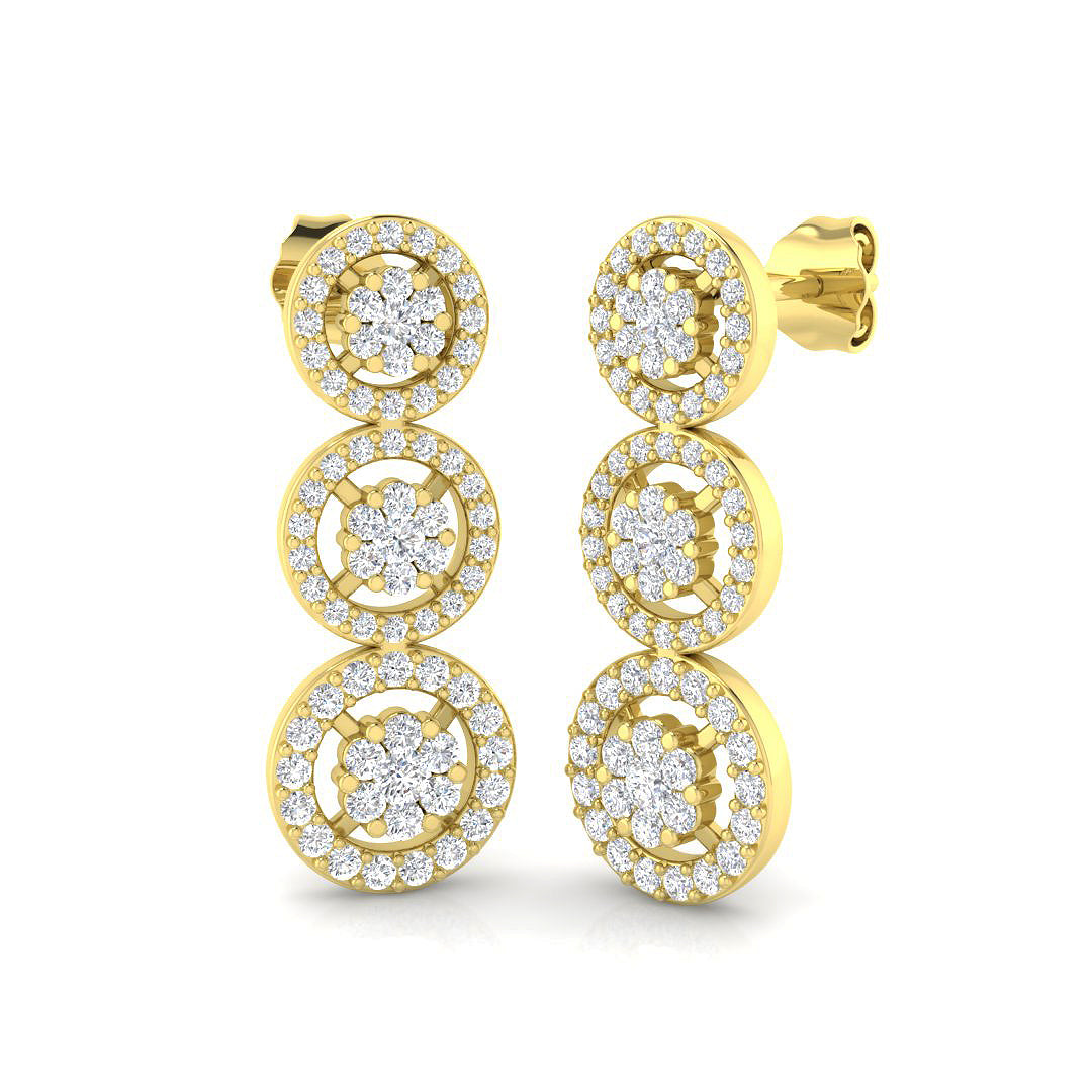 Round Diamond Earrings