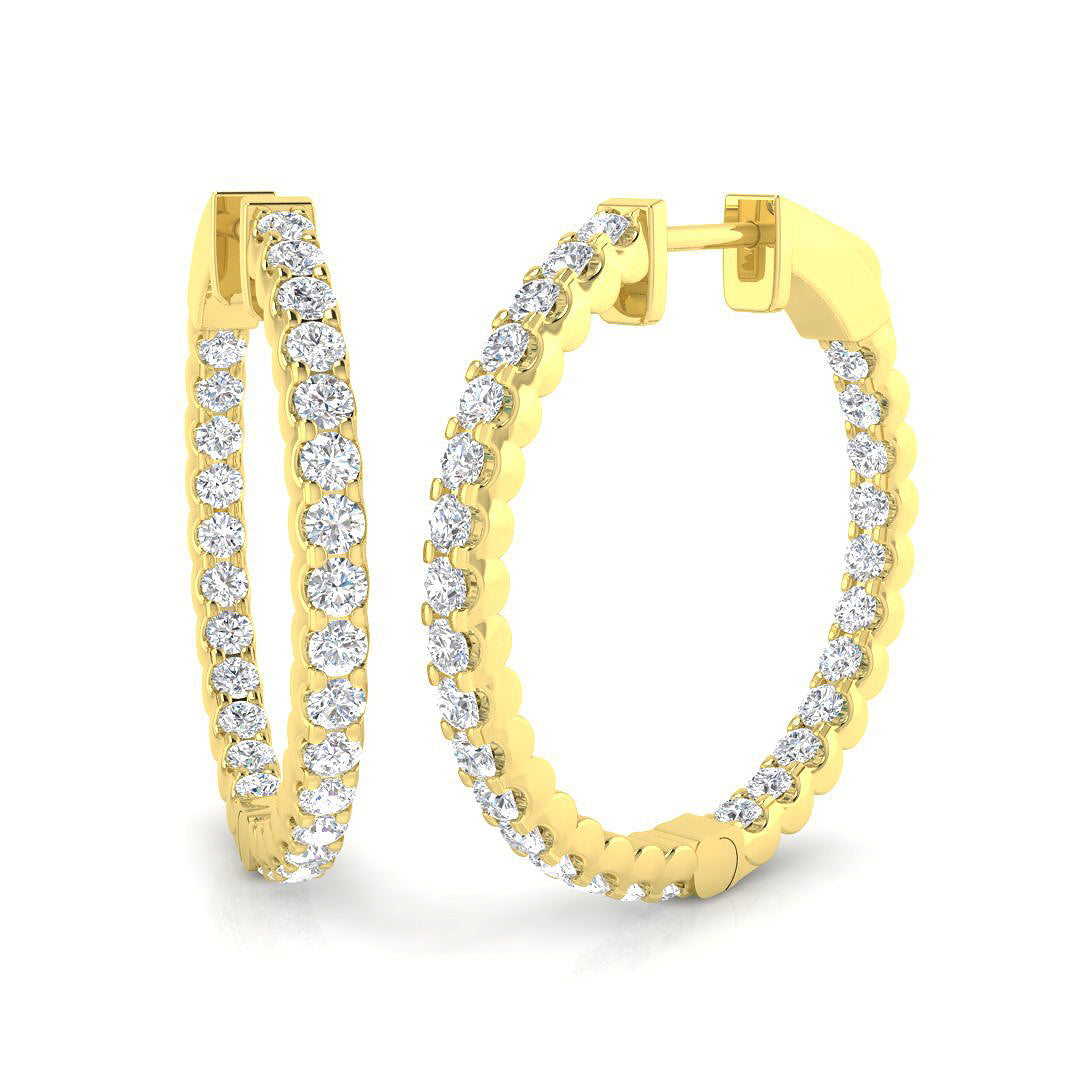 Round Diamond Earrings