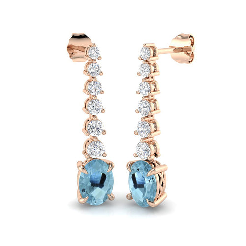 Oval Gemstone Earrings