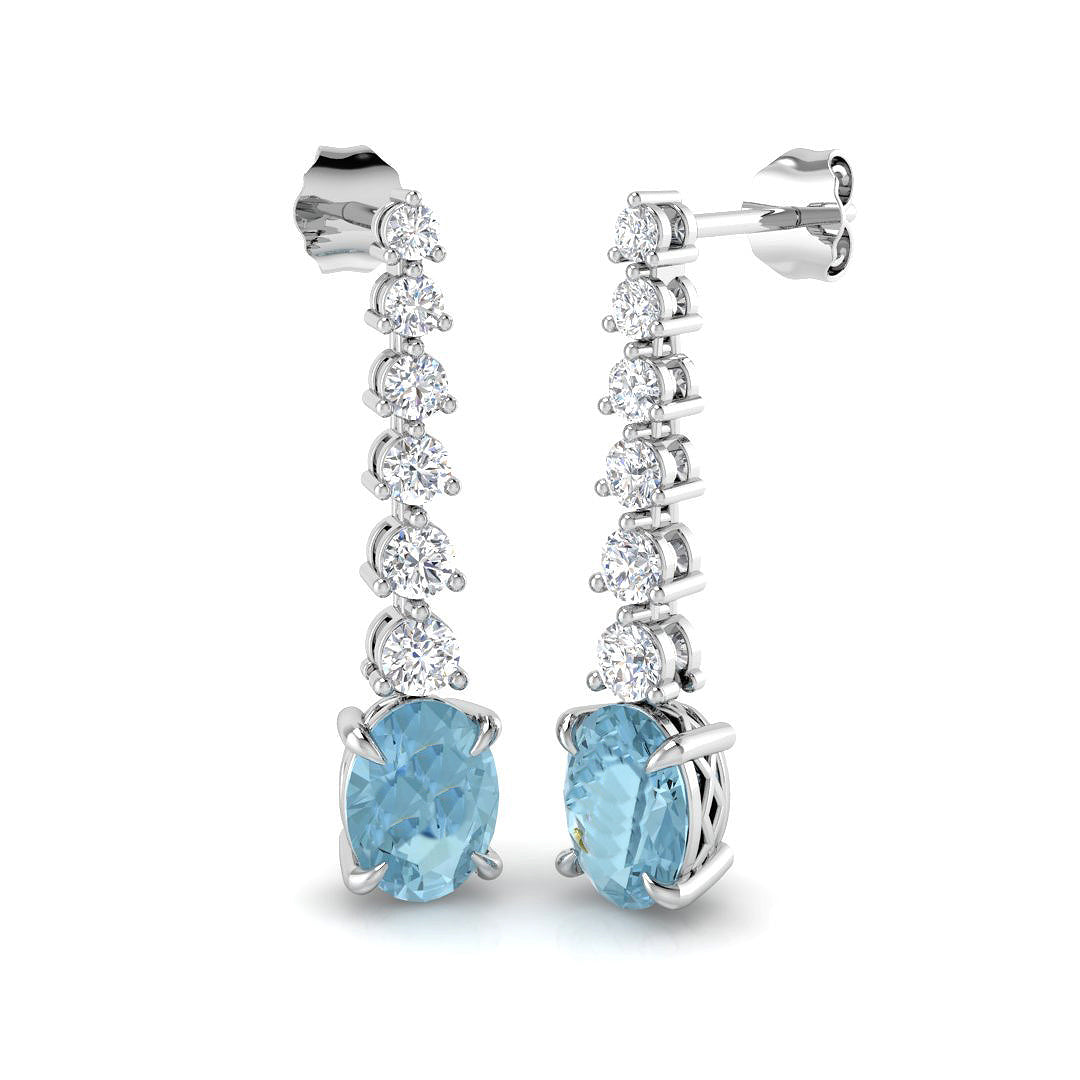 Oval Gemstone Earrings