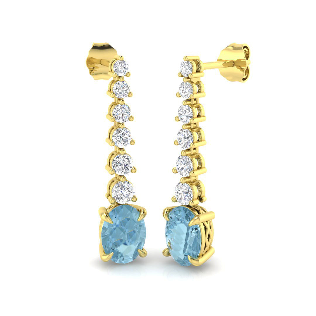 Oval Gemstone Earrings
