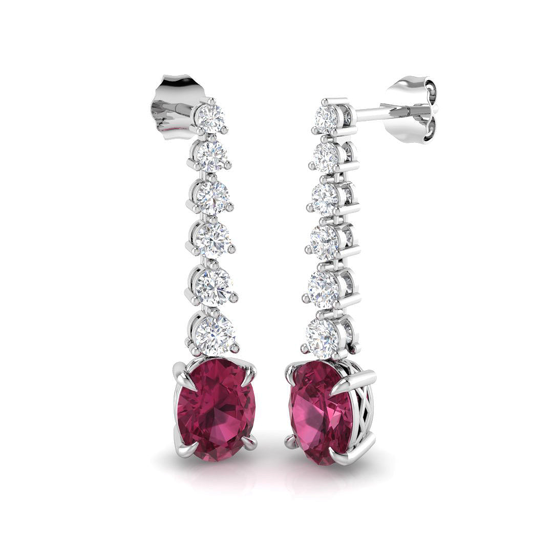 Oval Gemstone Earrings