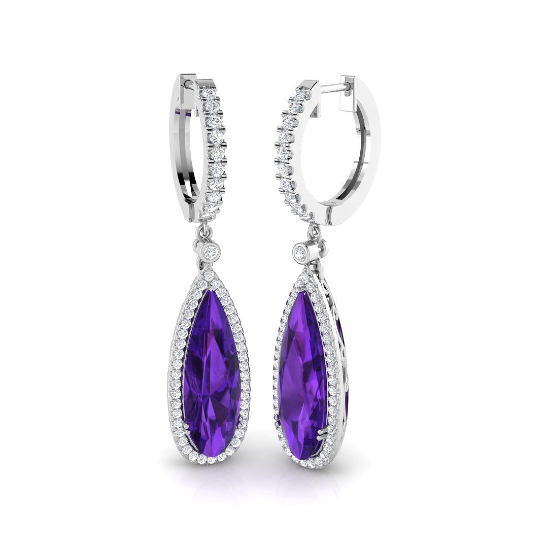 Pear Gemstone Earrings