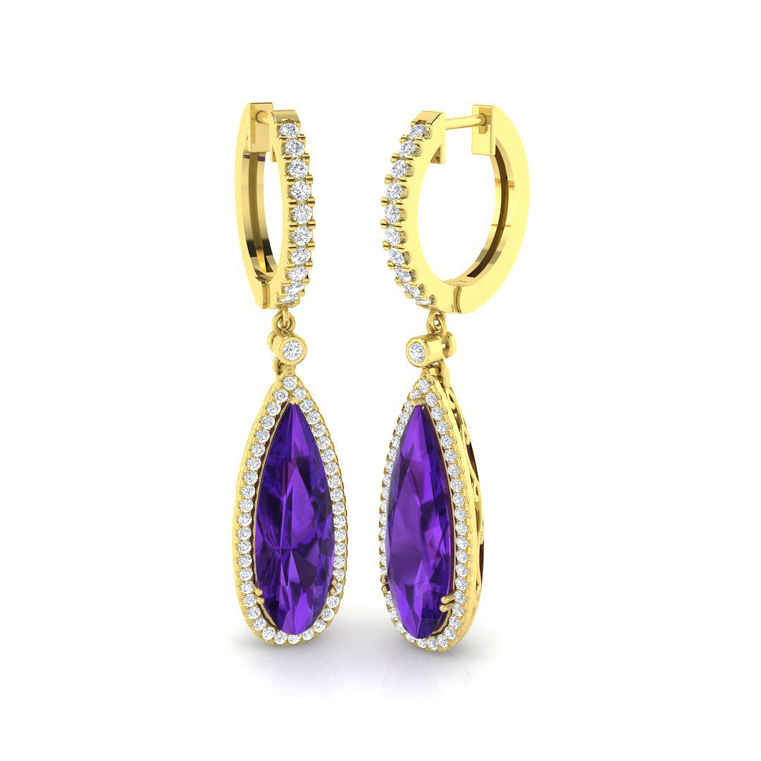 Pear Gemstone Earrings